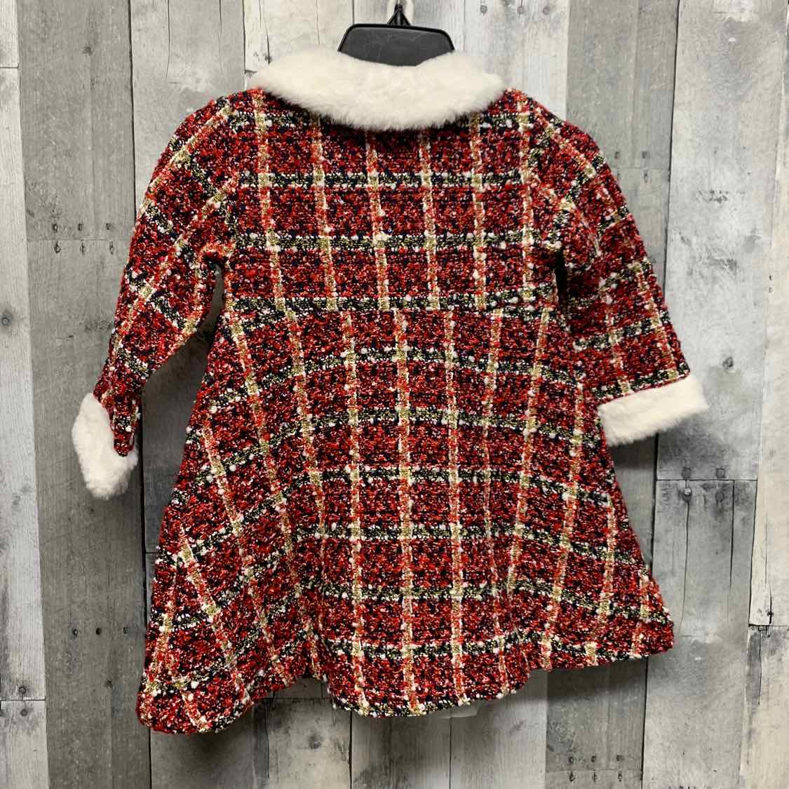 Size 4T Red Plaid Blueberi Boulevard Dress - Party
