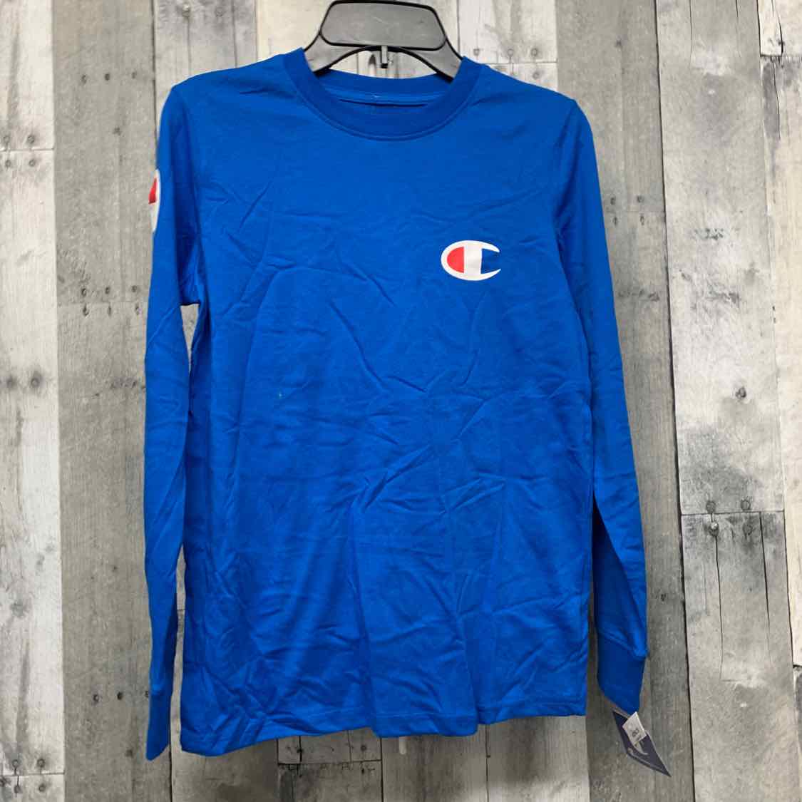 Size Medium Blue Champion Long Sleeve Shirt