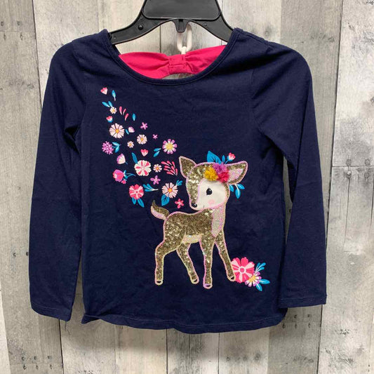 Size 7/8 Navy Graphic B Brand Long Sleeve Shirt
