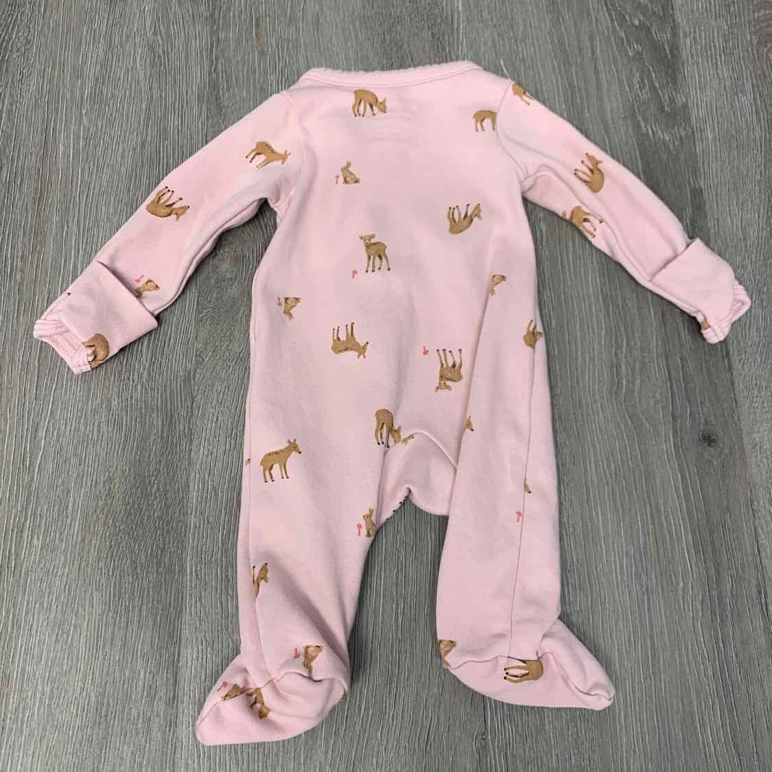 Size Preemie Pink Print Carter's Footy PJs