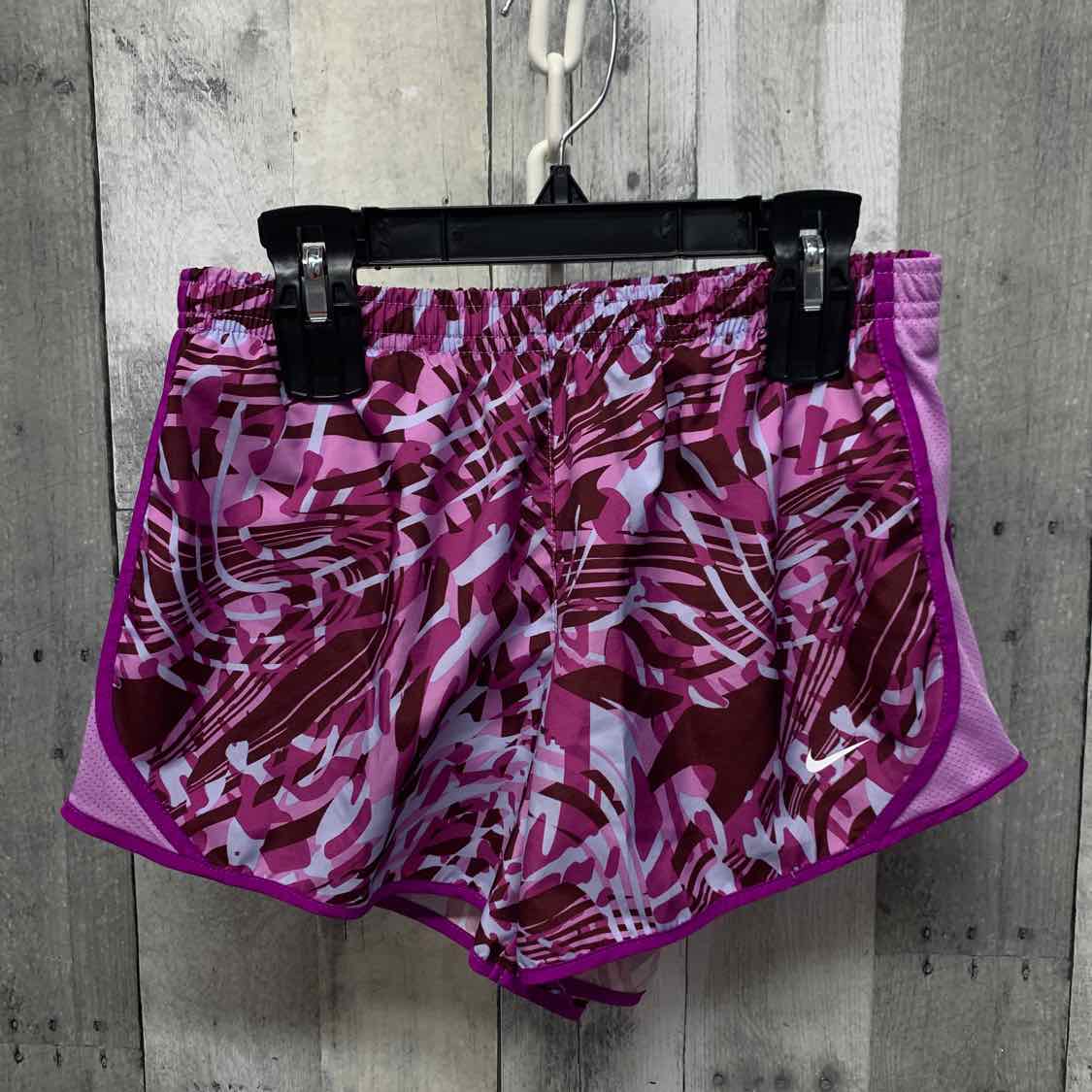 Size Large Purple Print Sport Brand Shorts - Athletic