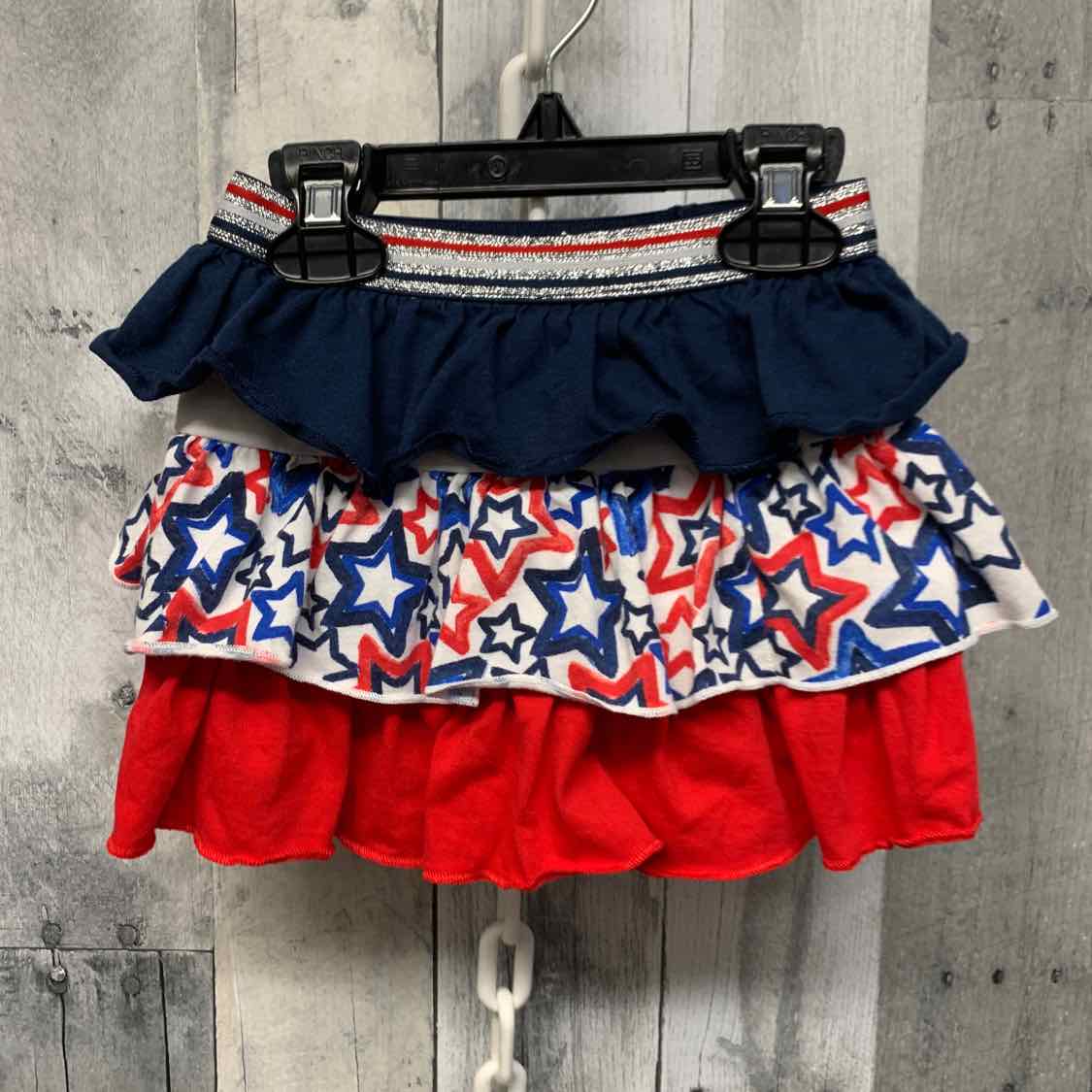 Size 2T Blue/Red Holiday Brands Skirt