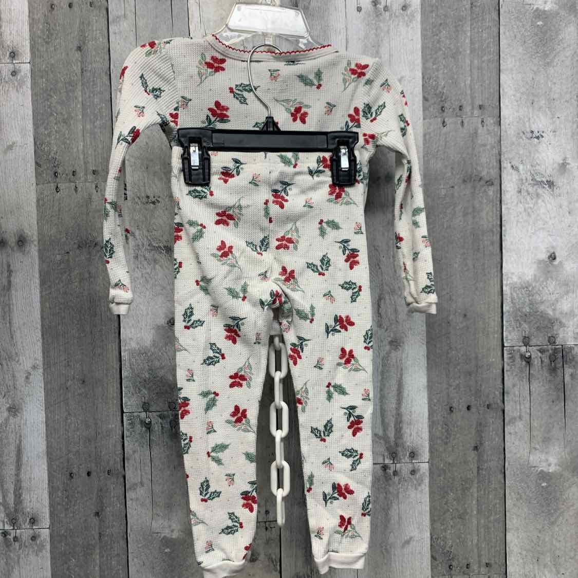 Size 2T White/Red Just One You 2pc PJs
