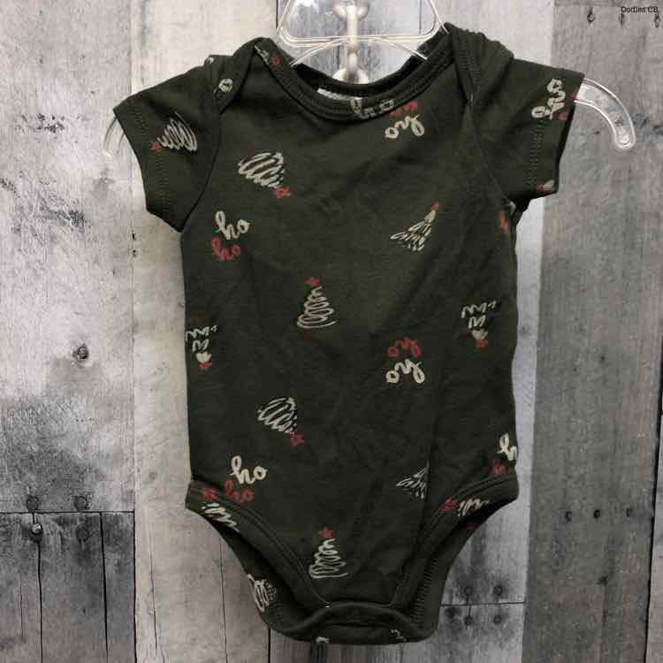 Size 6-9 Months Green Print Mid Brand Bodysuit
