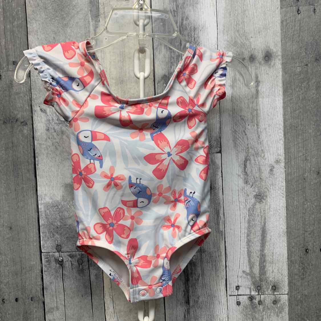Size 6 Months Blue/Pink Just One You Swim Suit - 1pc