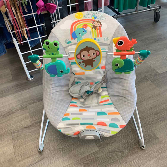 Bright Starts Gray/Teal Jungle Bouncer