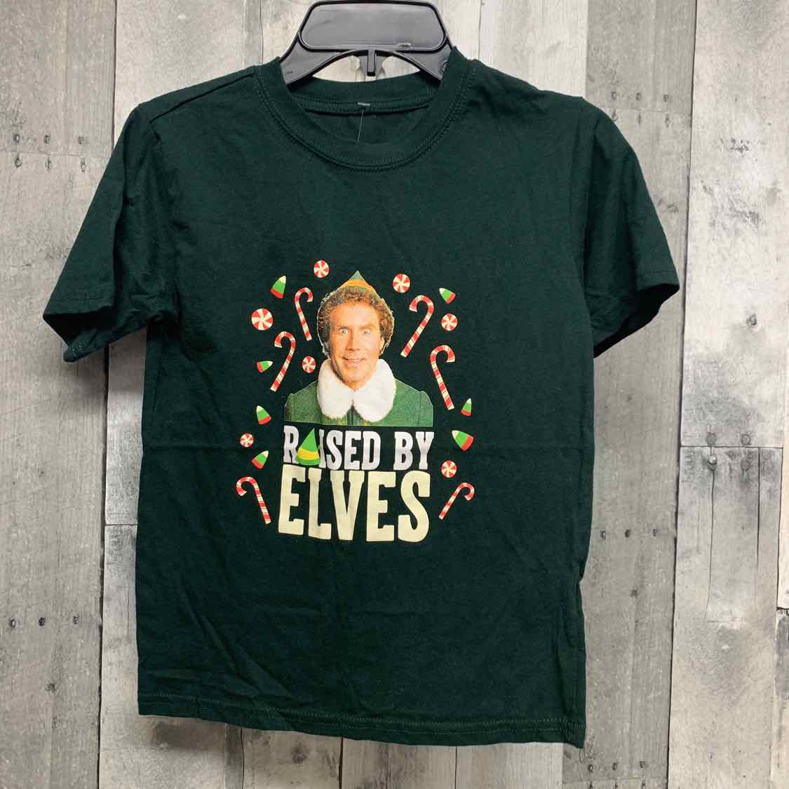 Size 7/8 Green Graphic Holiday Brands Short Sleeve Shirt - OodlesCB