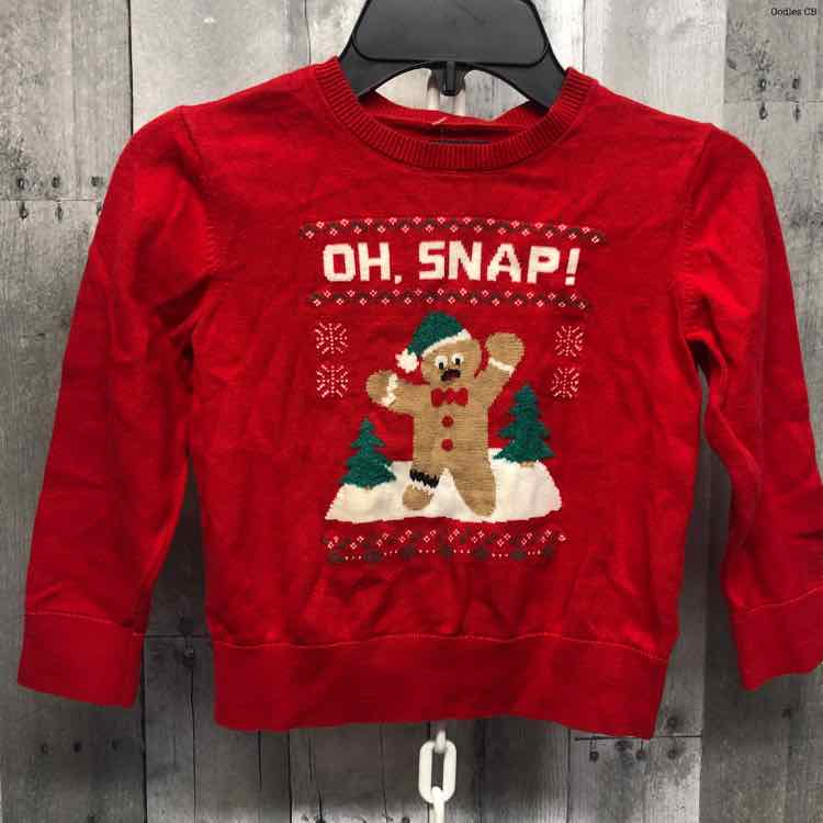 Size 4T Red/White Osh Kosh Sweater - Outer