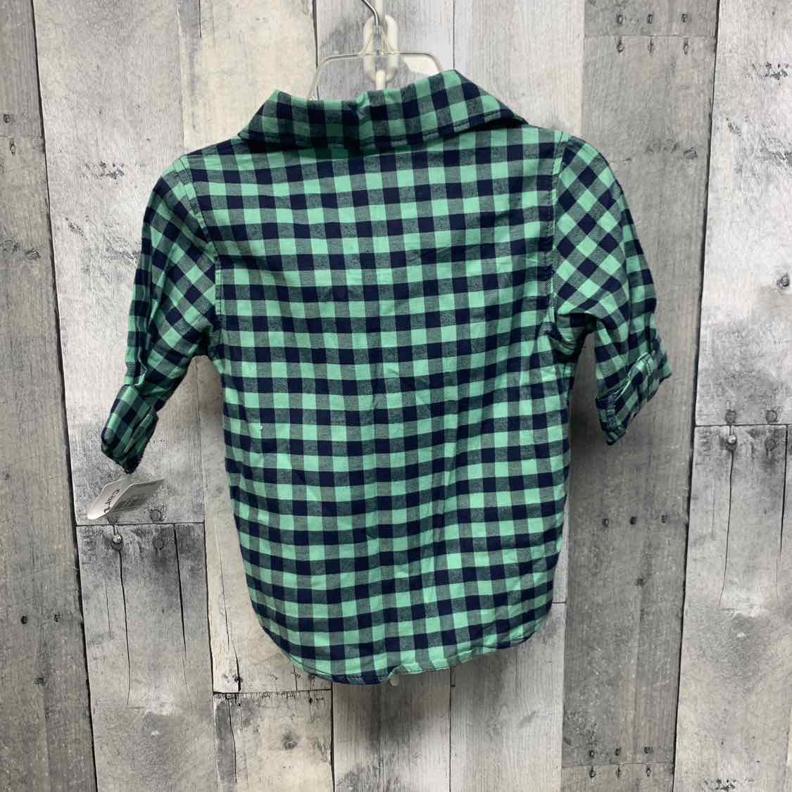 Size 18 Months Green/Blue Carter's LS Button Up