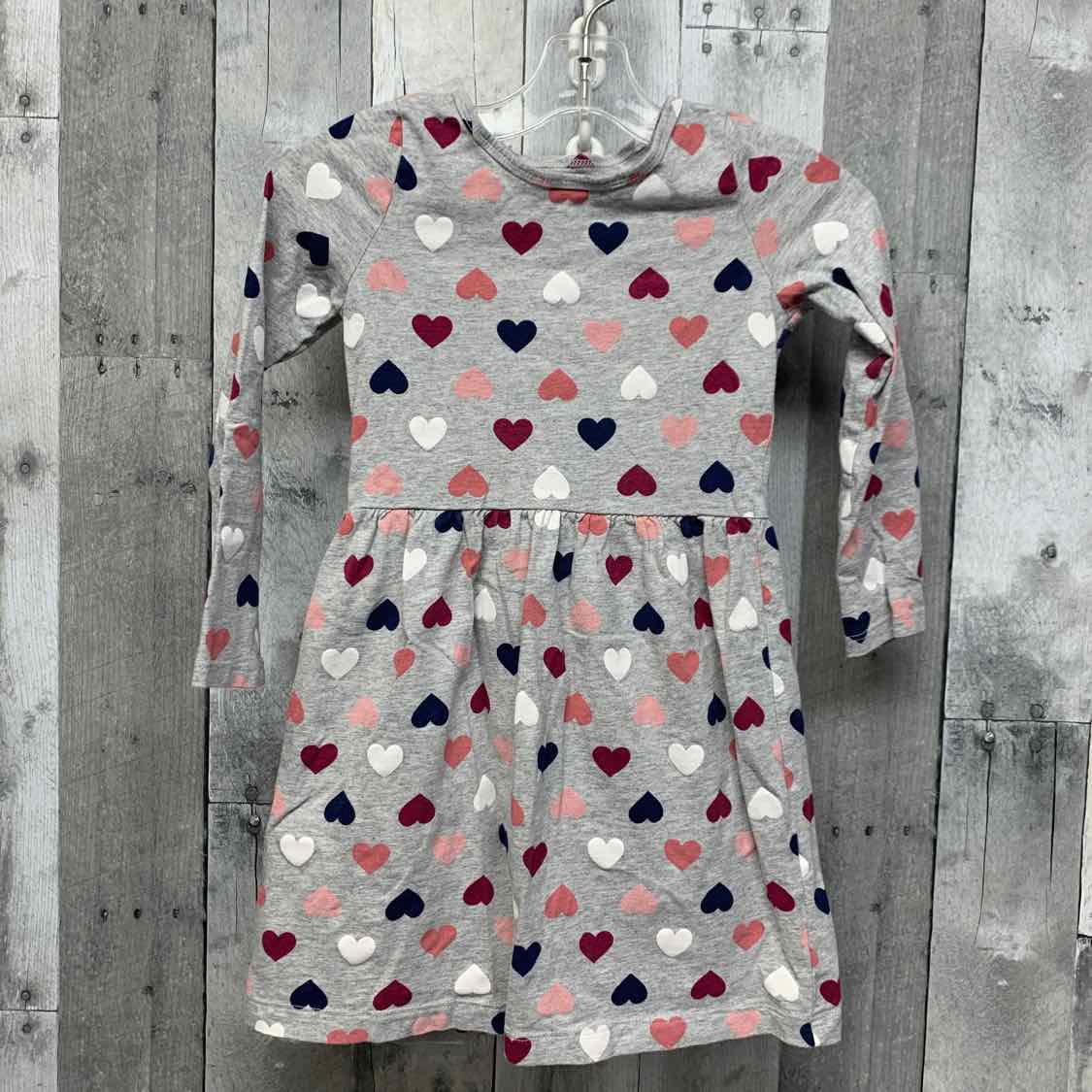 Size 5 Gray Print Carter's LS Dress