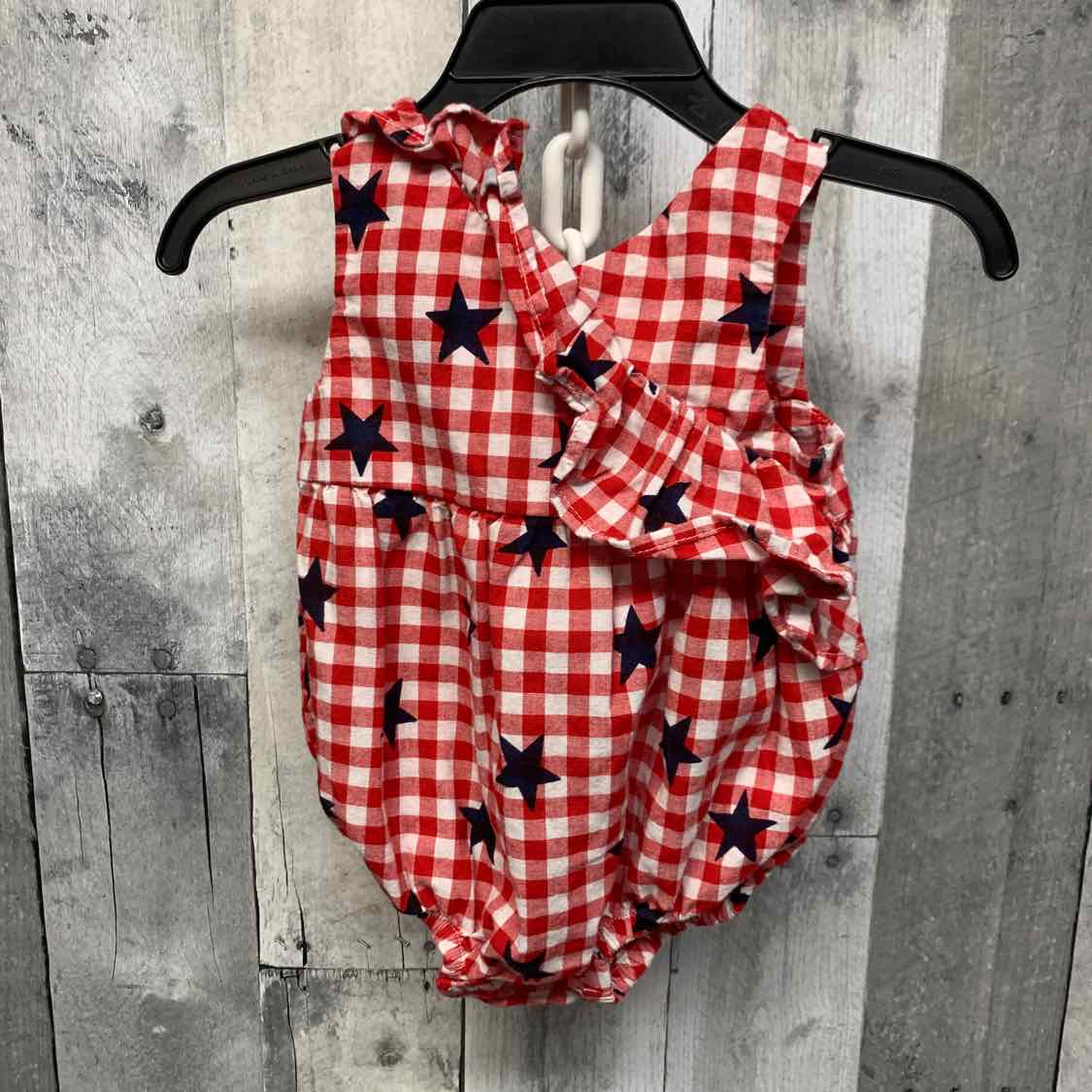 Size 6-9 Months Red Plaid Cat & Jack Romper