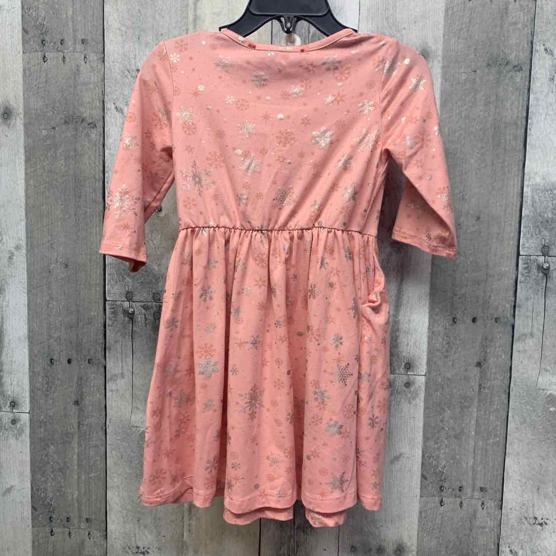 Size 3T Pink Print B Brand LS Dress