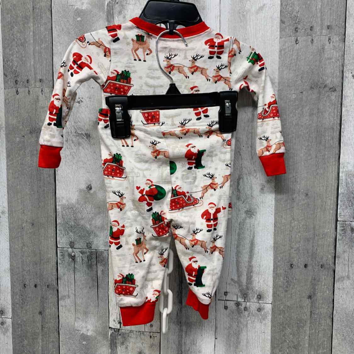 Size 6-9 Months White/Red Children's Place 2pc PJs