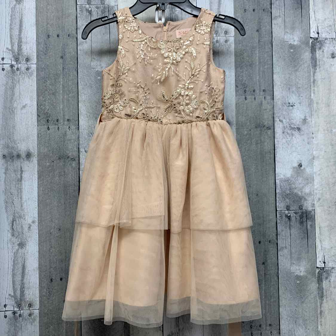 Size 6 Tan/Gold Biscotti Dress - Party