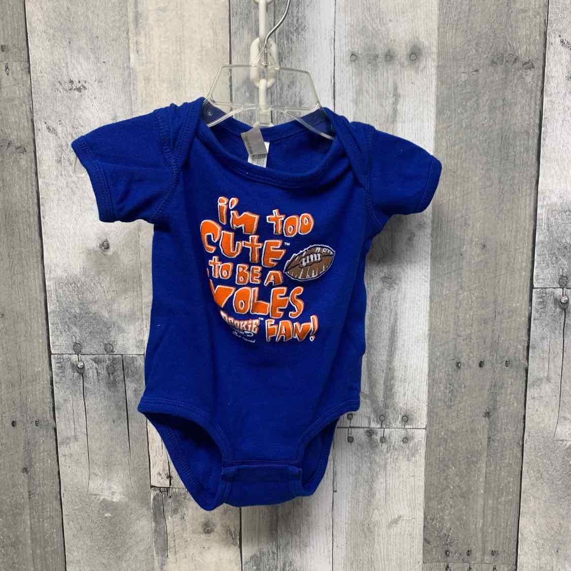 Size 12 Months Blue Print Team Apparel Bodysuit