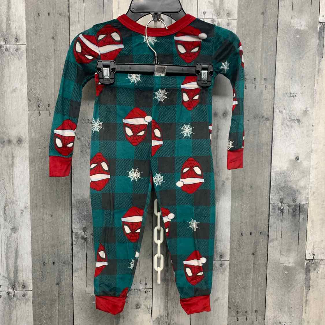Size 4T Green/Red Marvel 2pc PJs