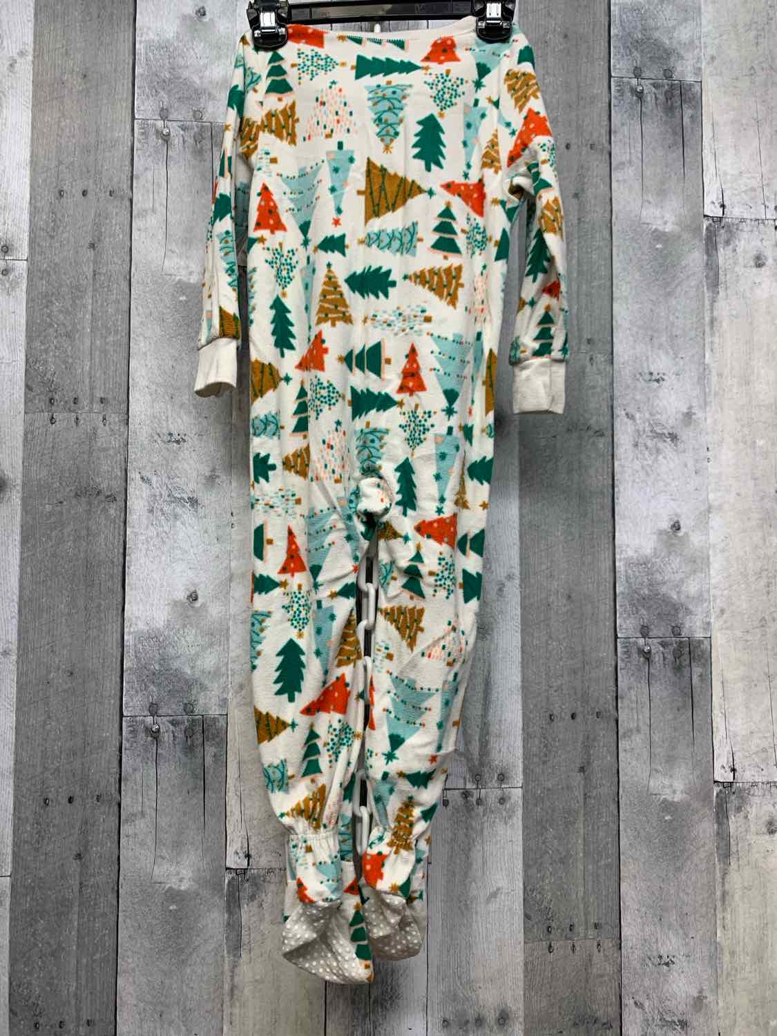 Size 3T Ivory Print Old Navy Footy PJs