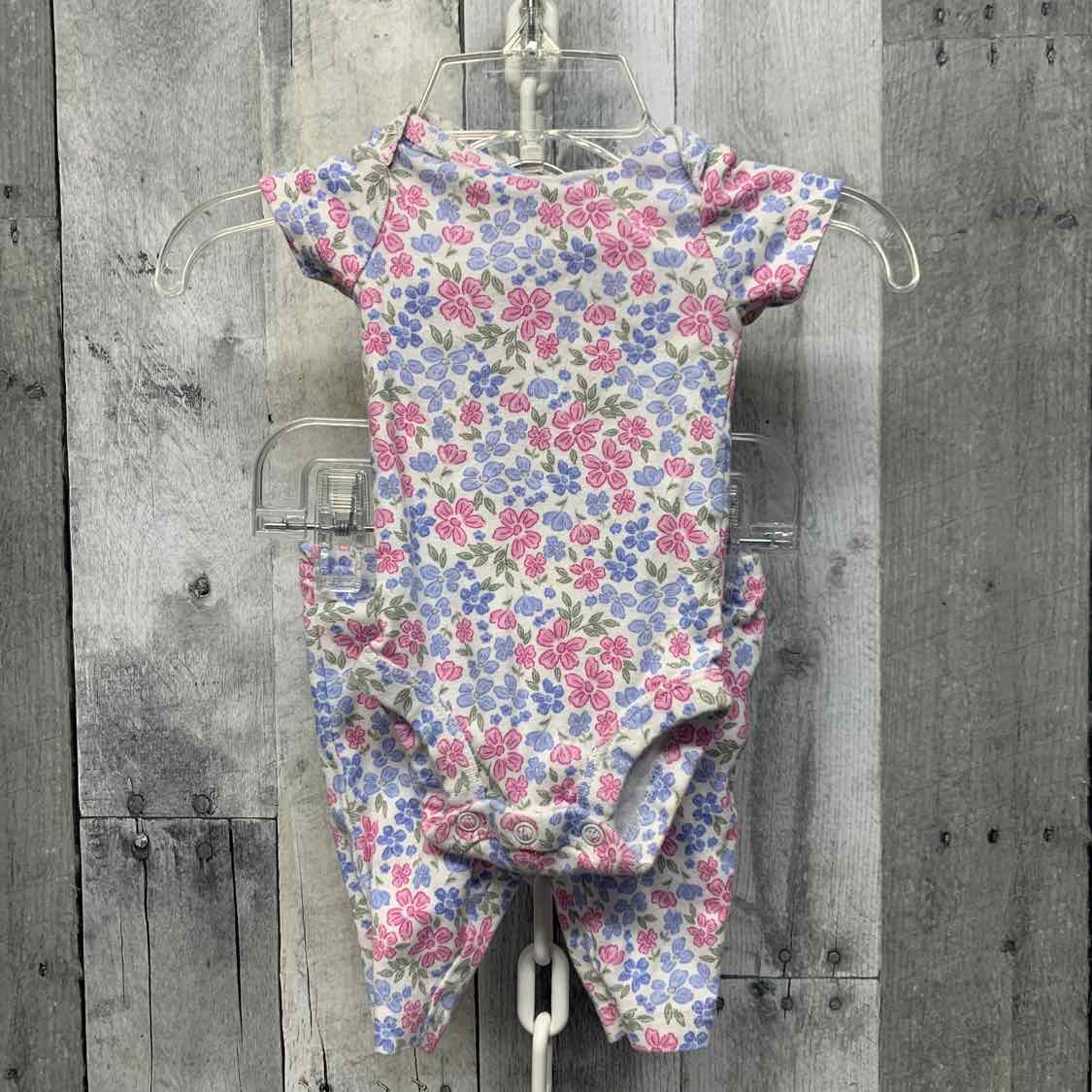 Size Newborn Pink/Blue Just One You Shirt/Leggings