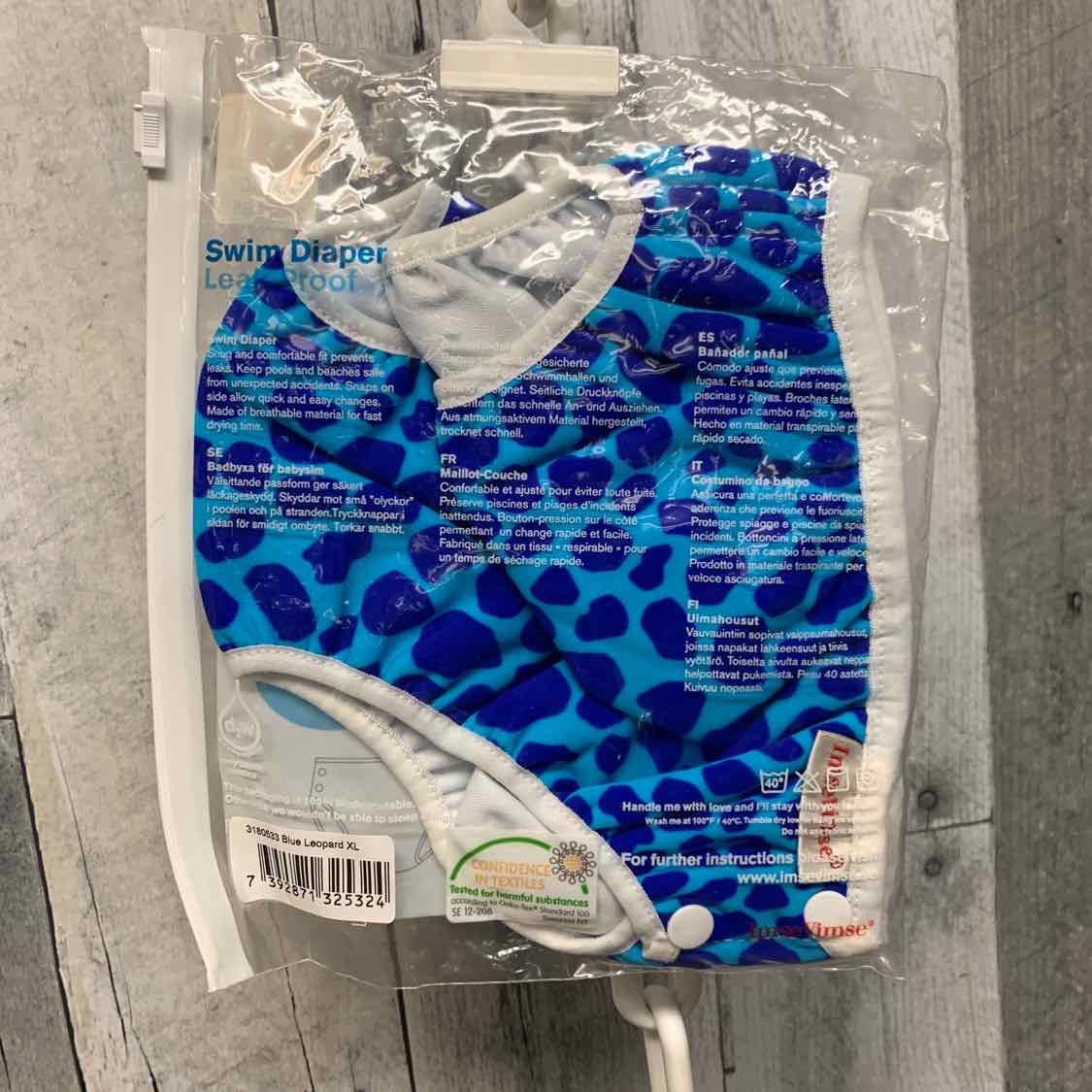 Size XLarge Blue Print B Brand Swim Diaper