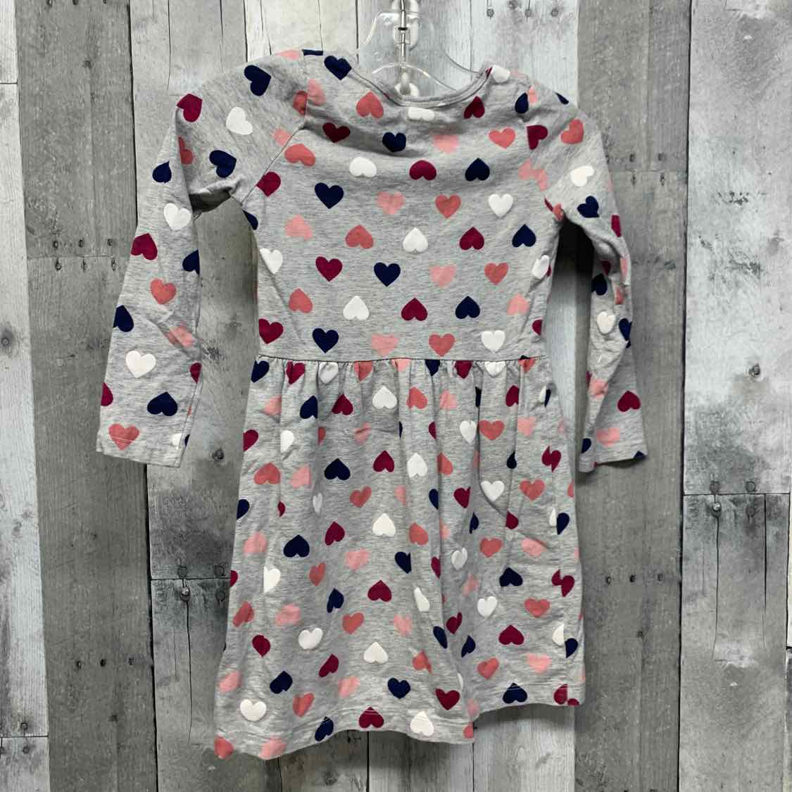 Size 5 Gray Print Carter's LS Dress