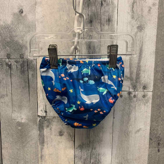 Size 6 Months Blue Print B Brand Swim Diaper - OodlesCB