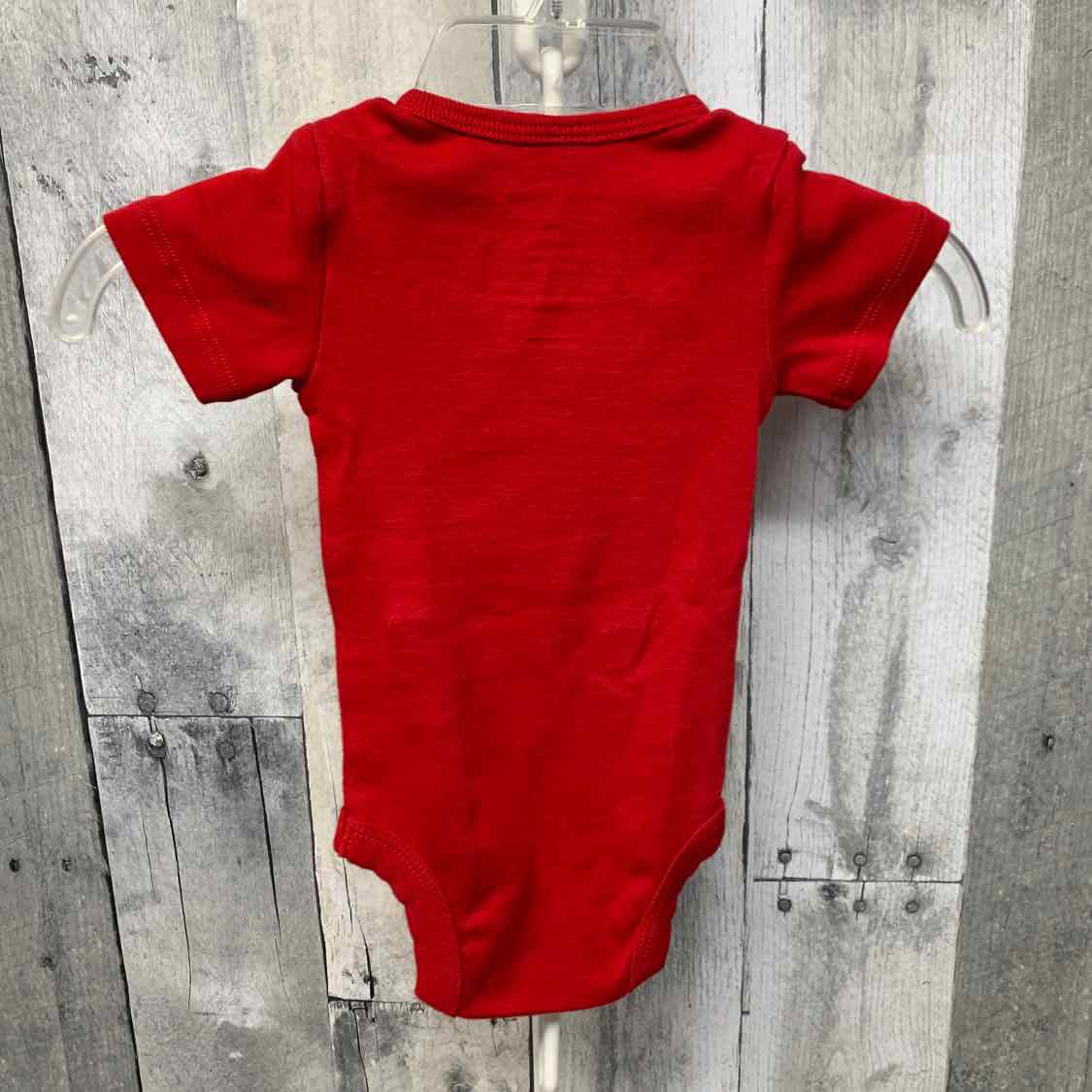 Size Newborn Red Okie Dokie Bodysuit