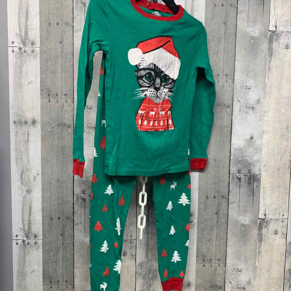 Size 10 Green/Red Holiday Brands 2pc PJs