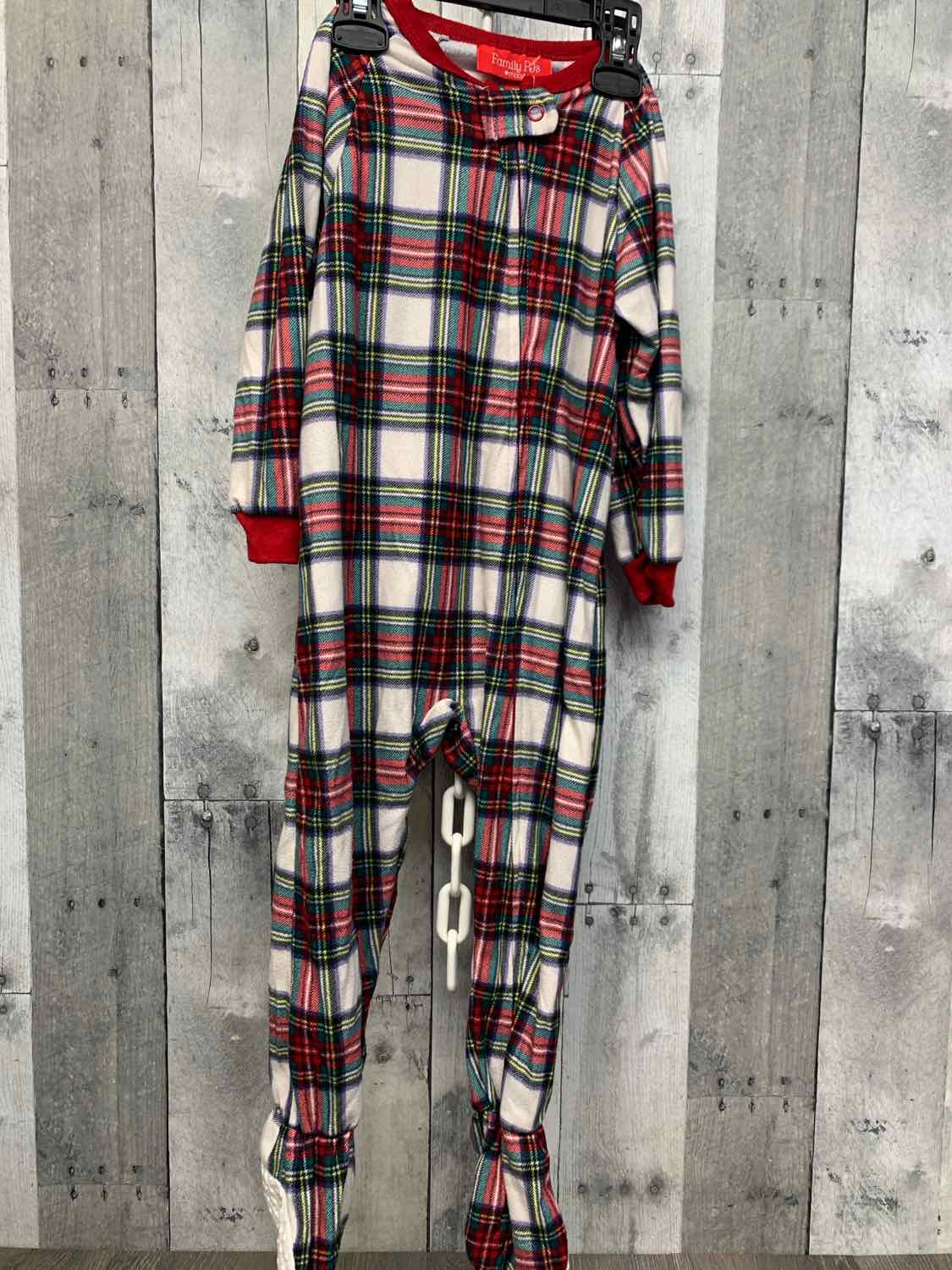 Size 24 Months White/Red Holiday Brands Footy PJs