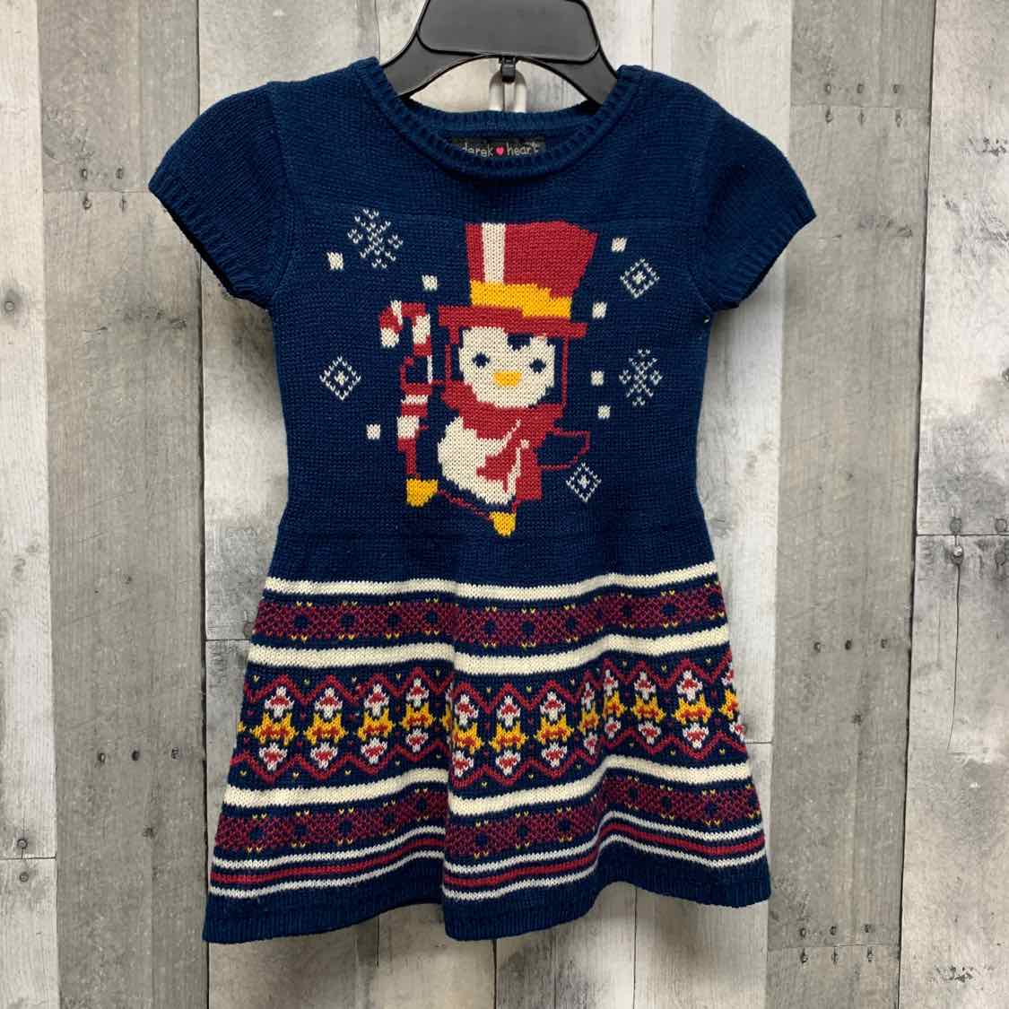 Size 4 Navy/Red Derek Heart Dress