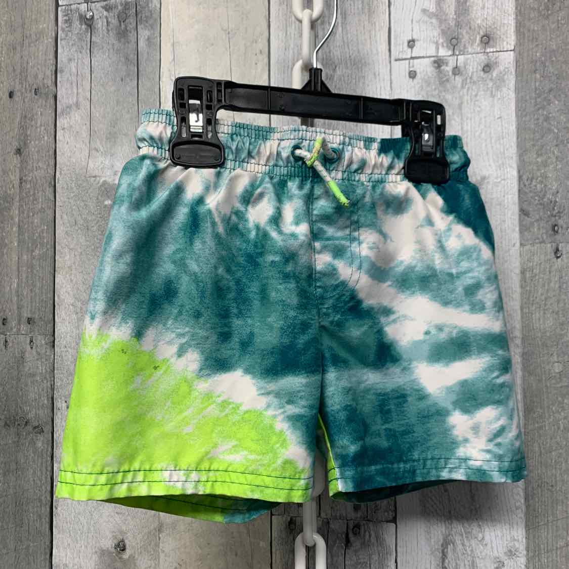 Size 2T Teal Graphic Cat & Jack Swim Trunks