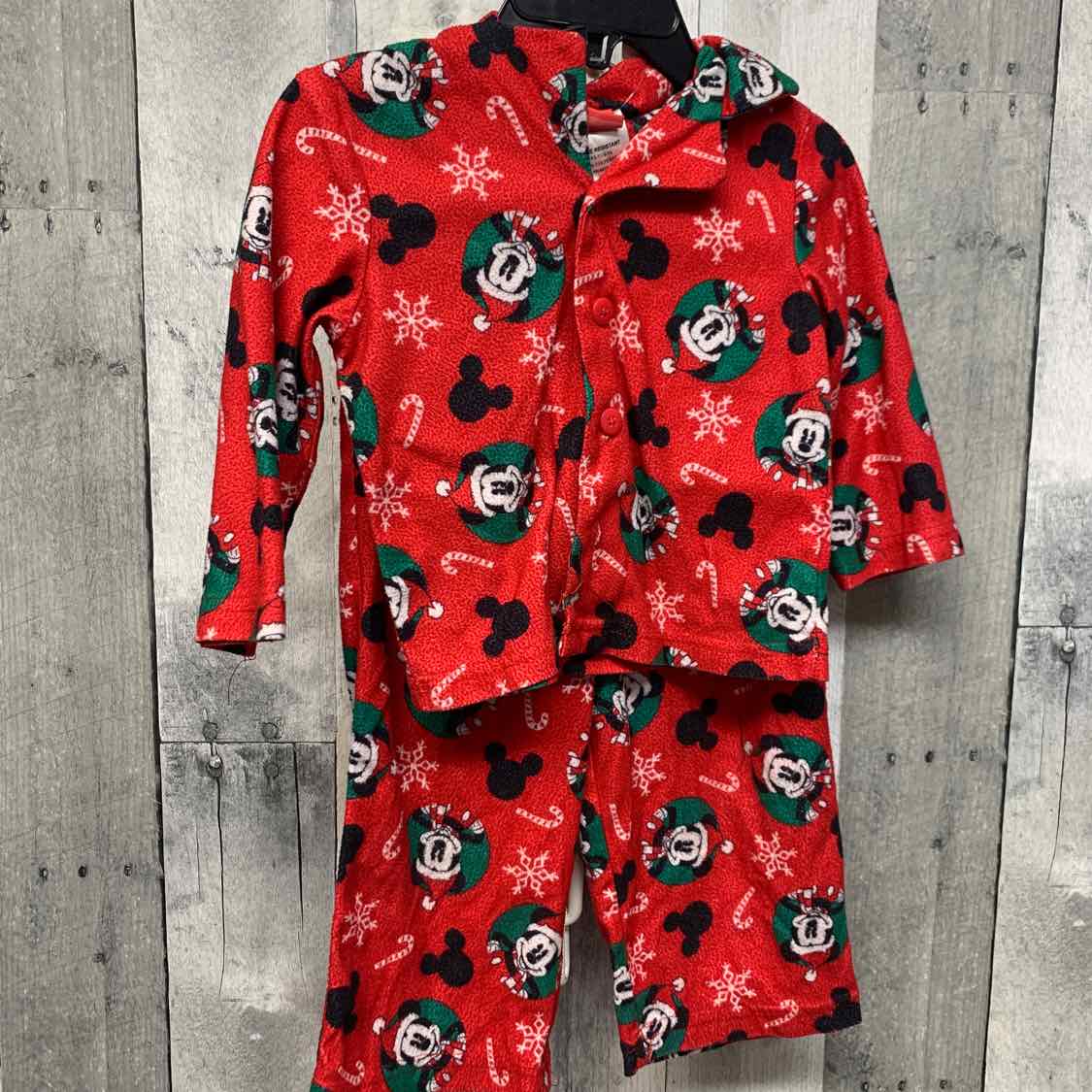 Size 18 Months Red Print Disney 2pc PJs