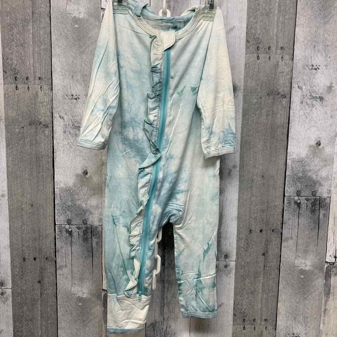 Size 12-18 Months Teal Print Little Buggins Romper