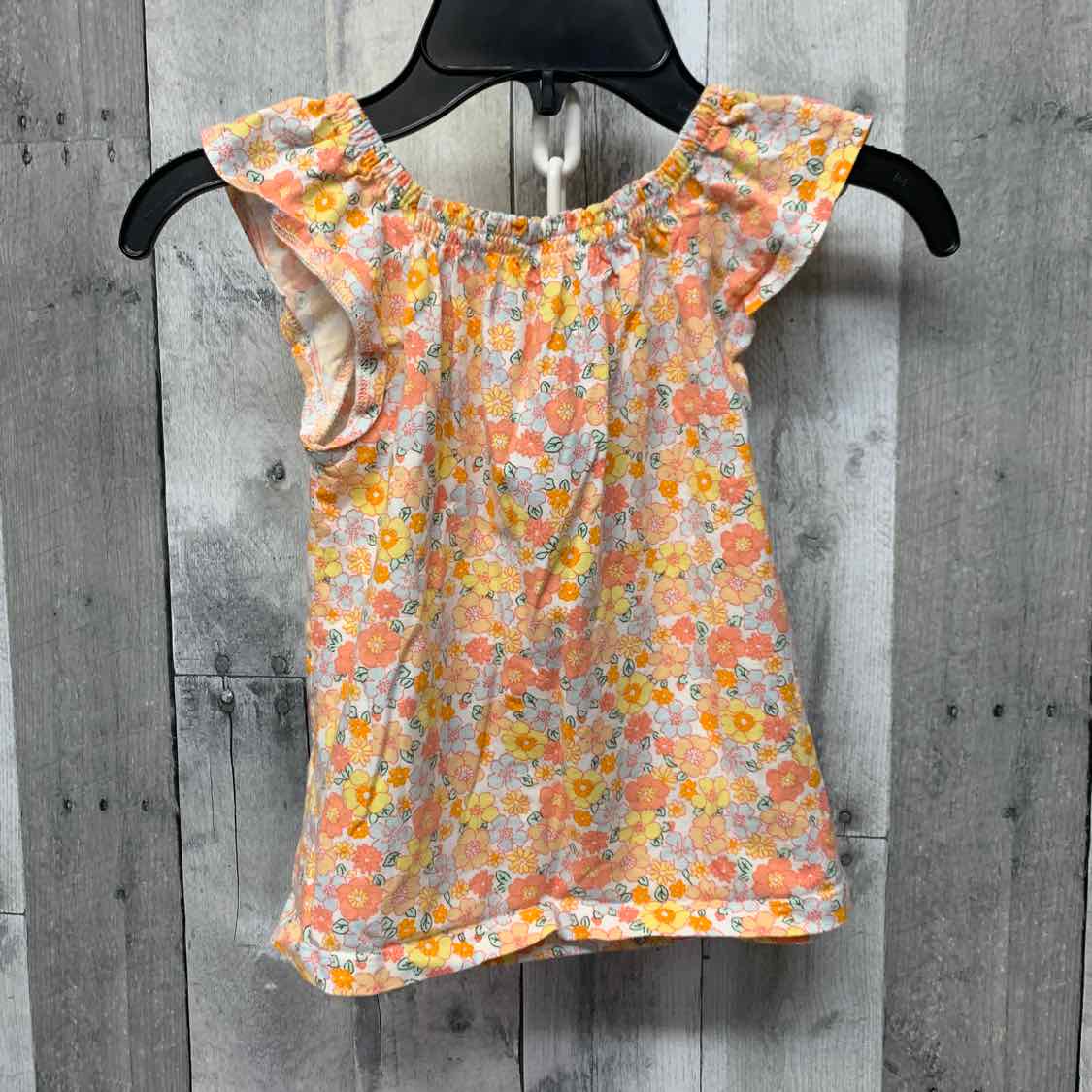 Size 5T Orange/Yellow Carter's Short Sleeve Shirt