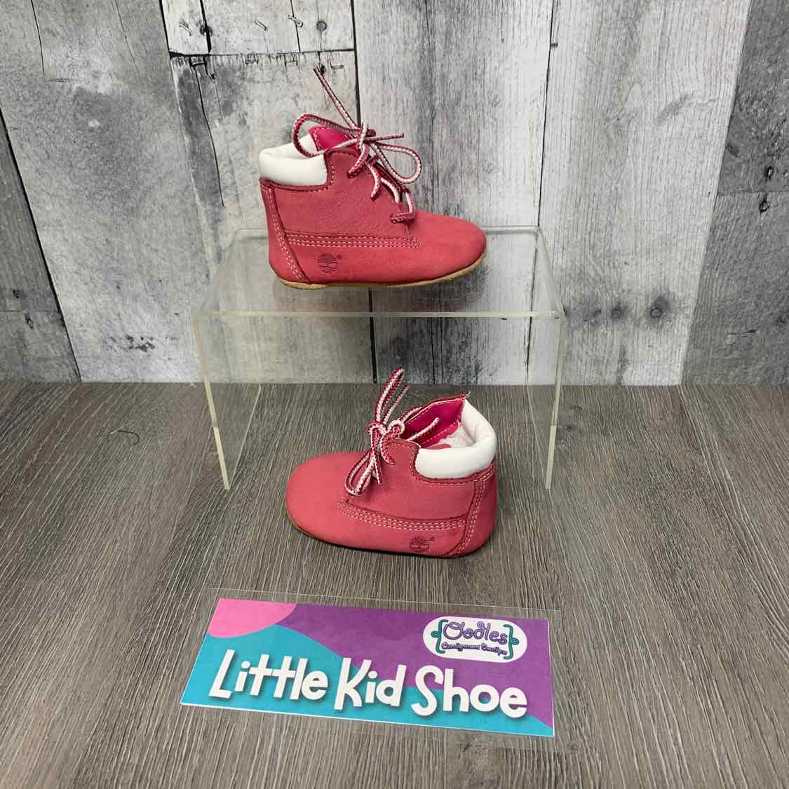 Size 1 Pink Timberland Soft Sole Shoes