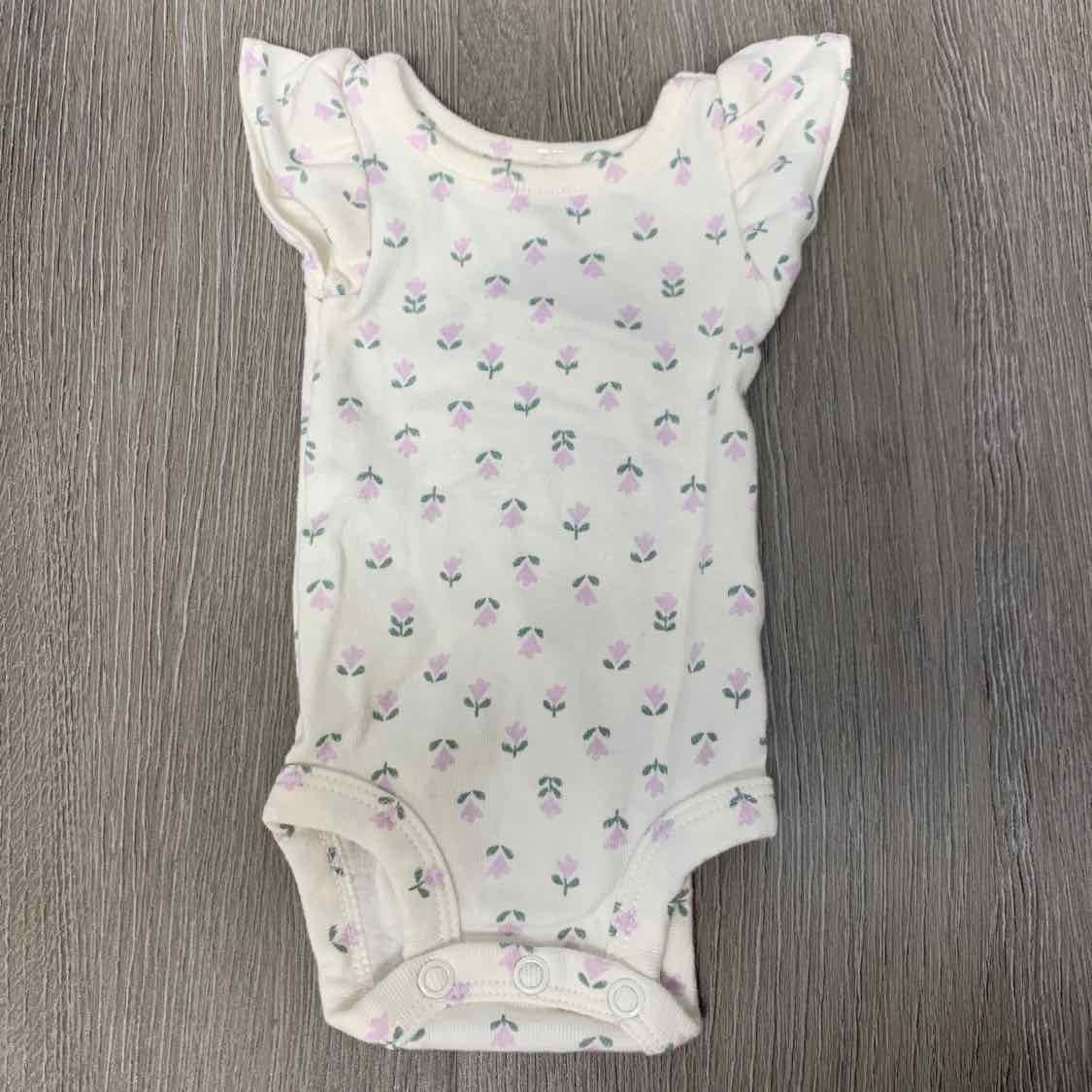 Size Preemie White/Purple Carter's Bodysuit