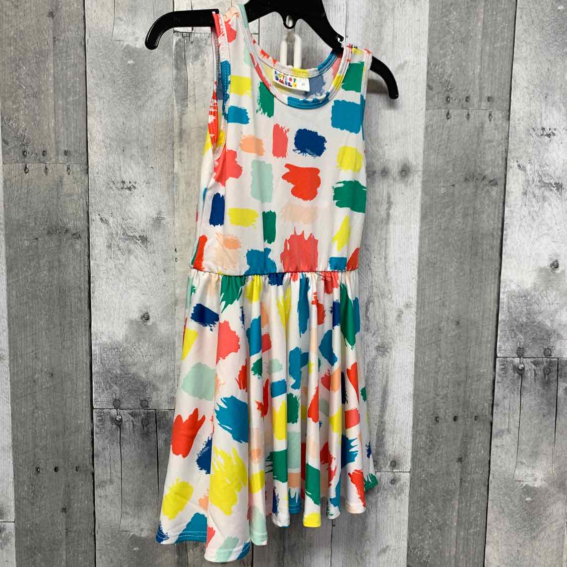 Size 2T White Print Dot Dot Smile Dress