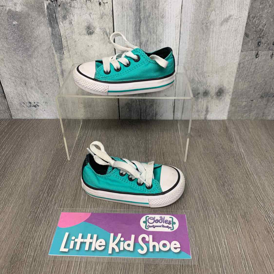 Size 4 Teal/Black Converse Sneakers