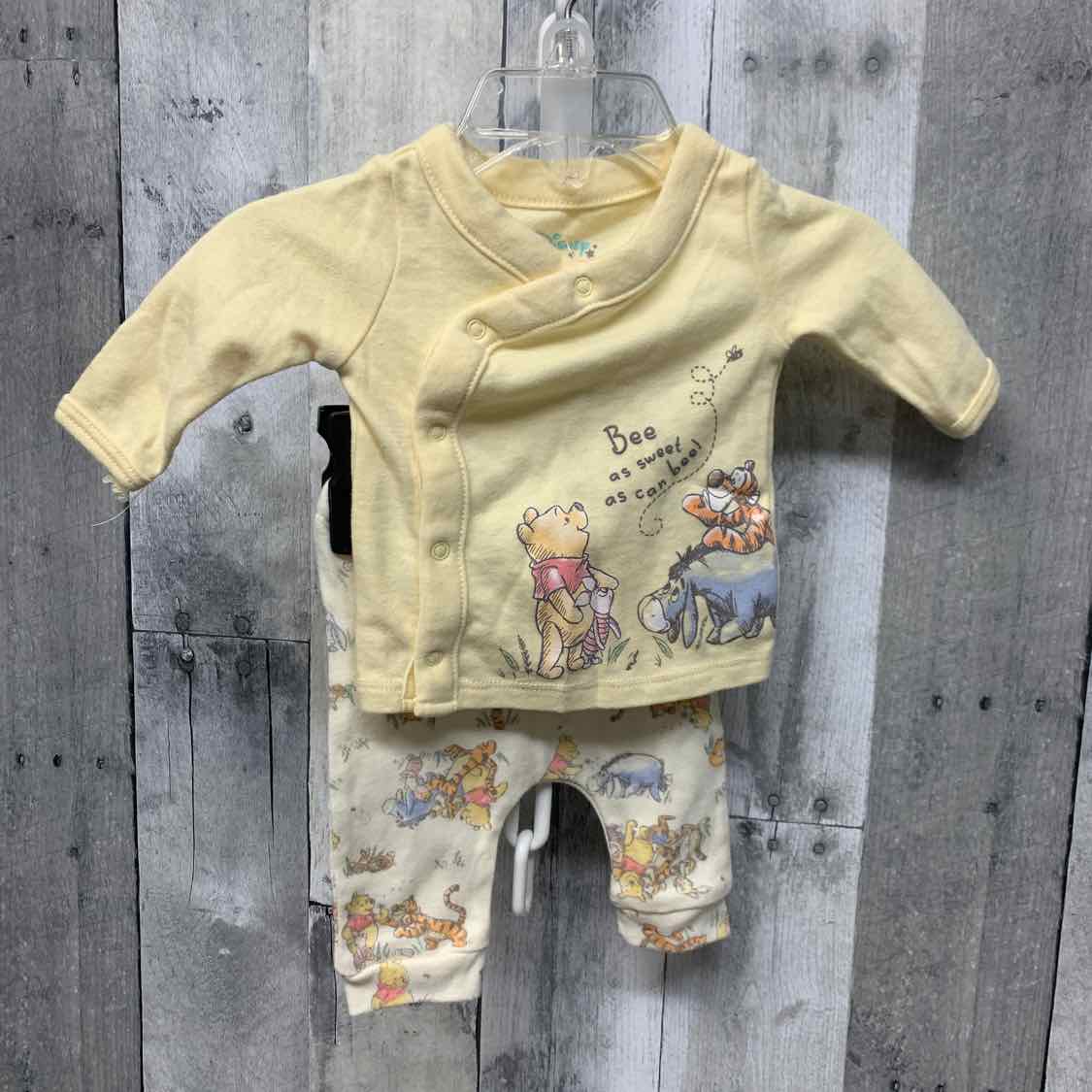 Size Newborn Yellow Print Disney Shirt/Pants