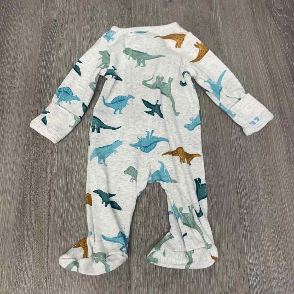 Size Preemie Gray Print Child of Mine Footy PJs - OodlesCB