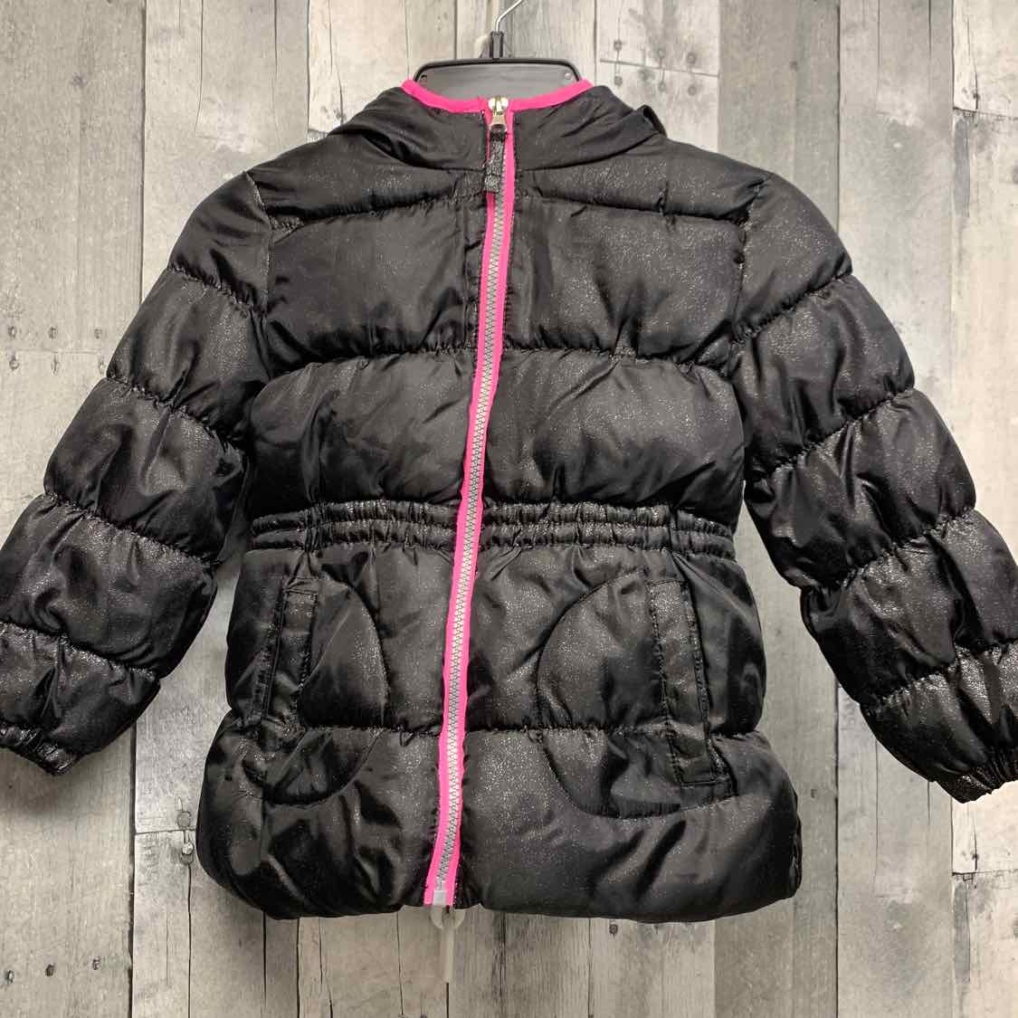 Size 4T Black/Silver Pink Platinum Snow Jacket