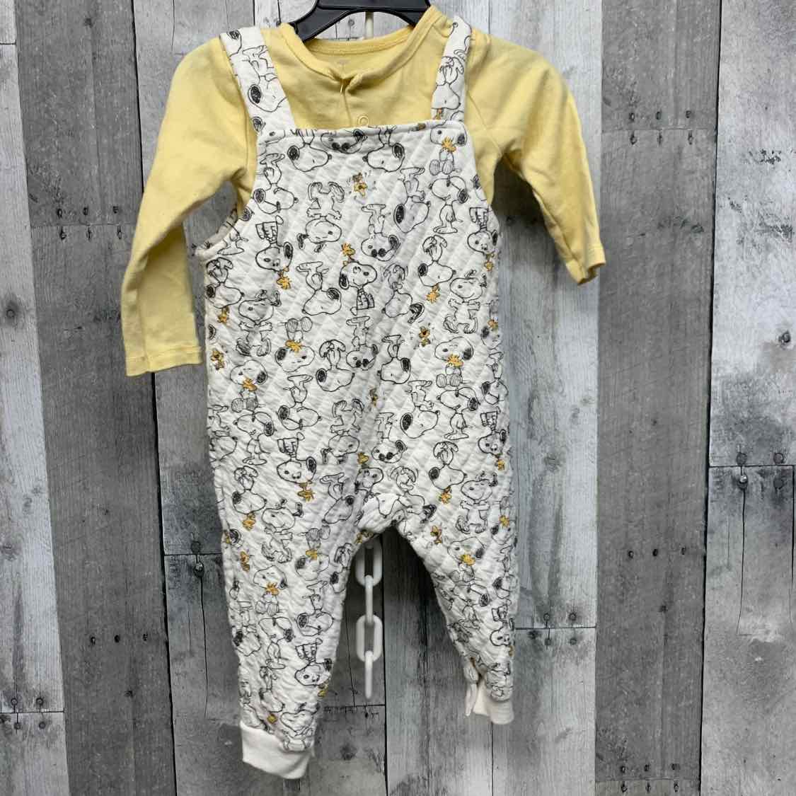 Size 12 Months White/Yellow Peanuts Shirt/Jumper