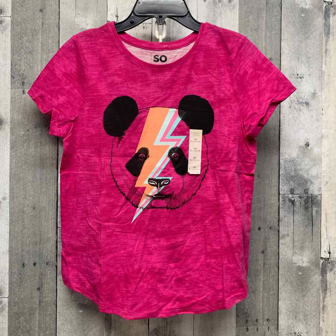 Size 14/16 Pink Graphic SO Short Sleeve Shirt - OodlesCB