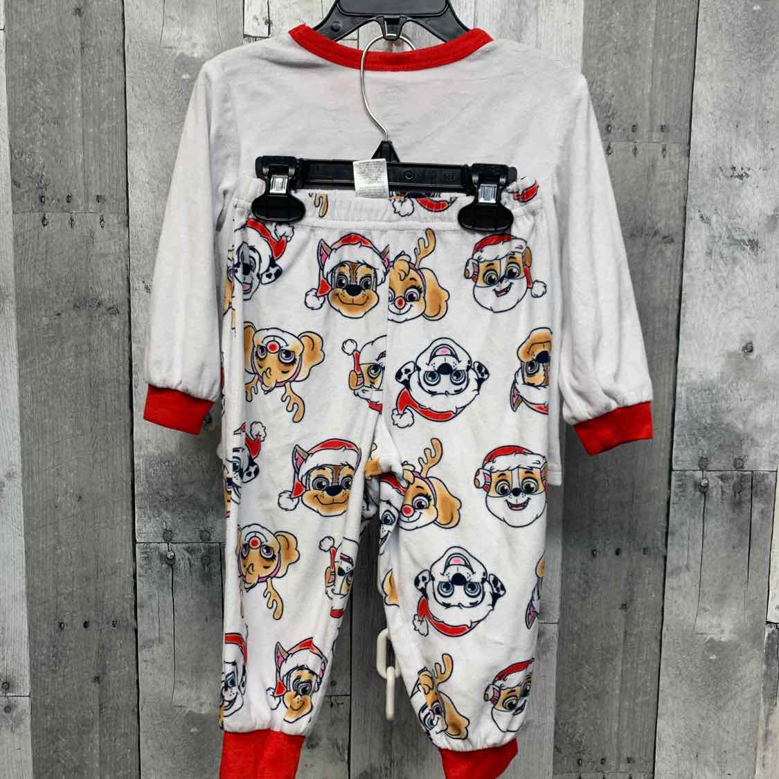 Size 2T White/Red Paw Patrol 2pc PJs