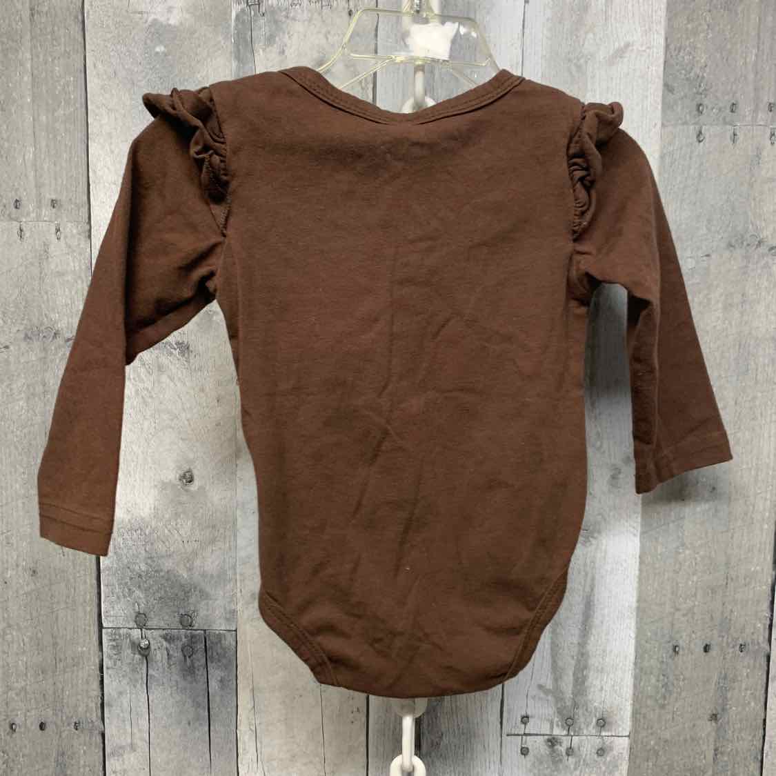 Size 6-12 Months Brown Graphic B Brand Bodysuit