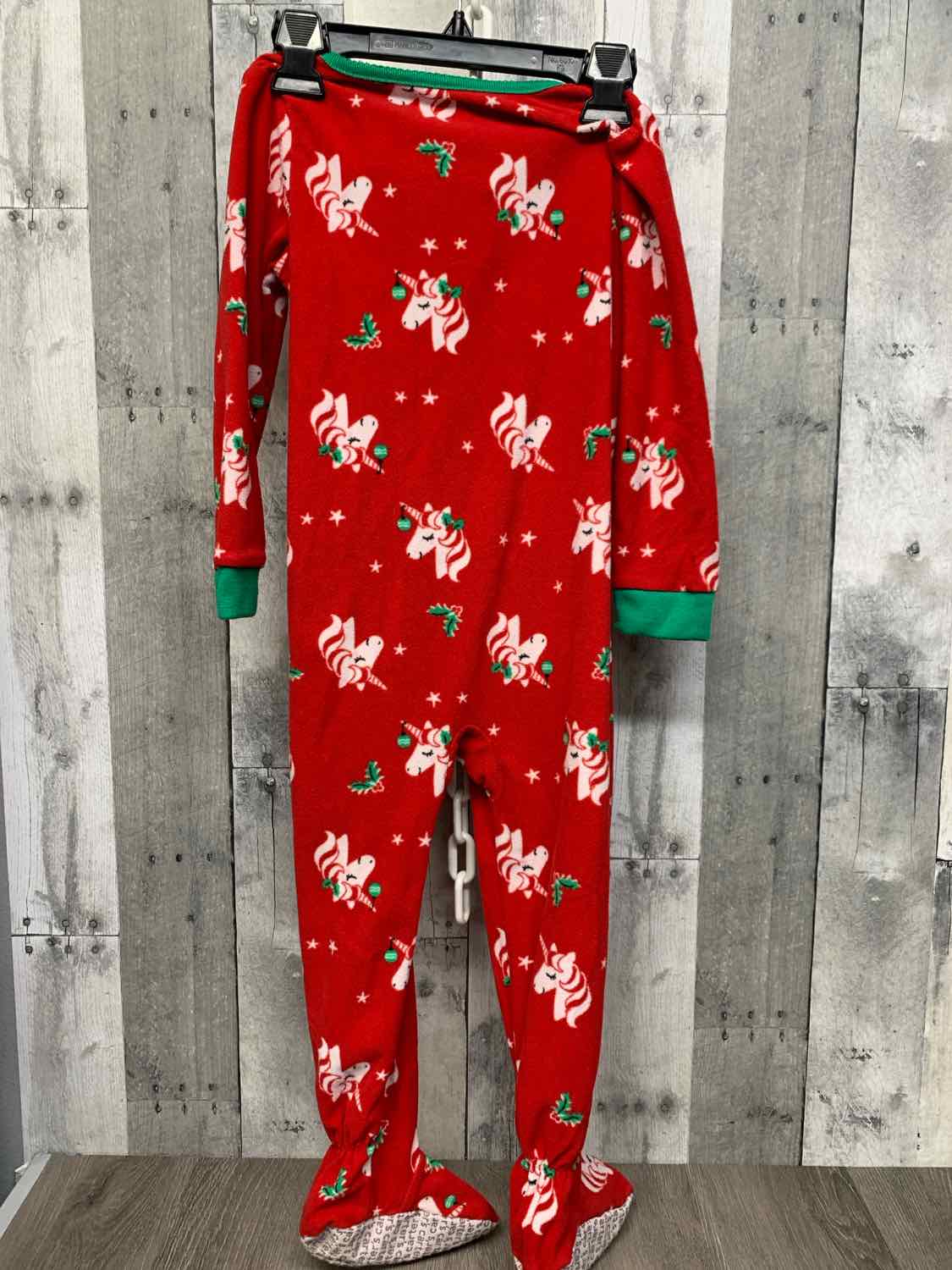 Size 4T Red Print Carter's Footy PJs