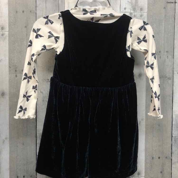 Size 4T White/Black Child of Mine 2pc Dress