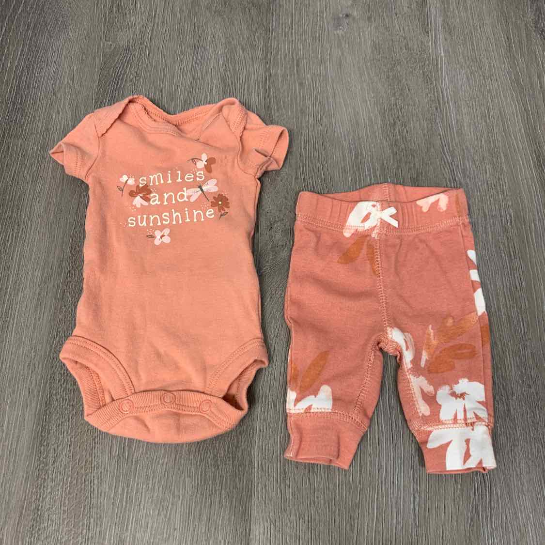 Size Preemie Pink Carter's Shirt/Pants