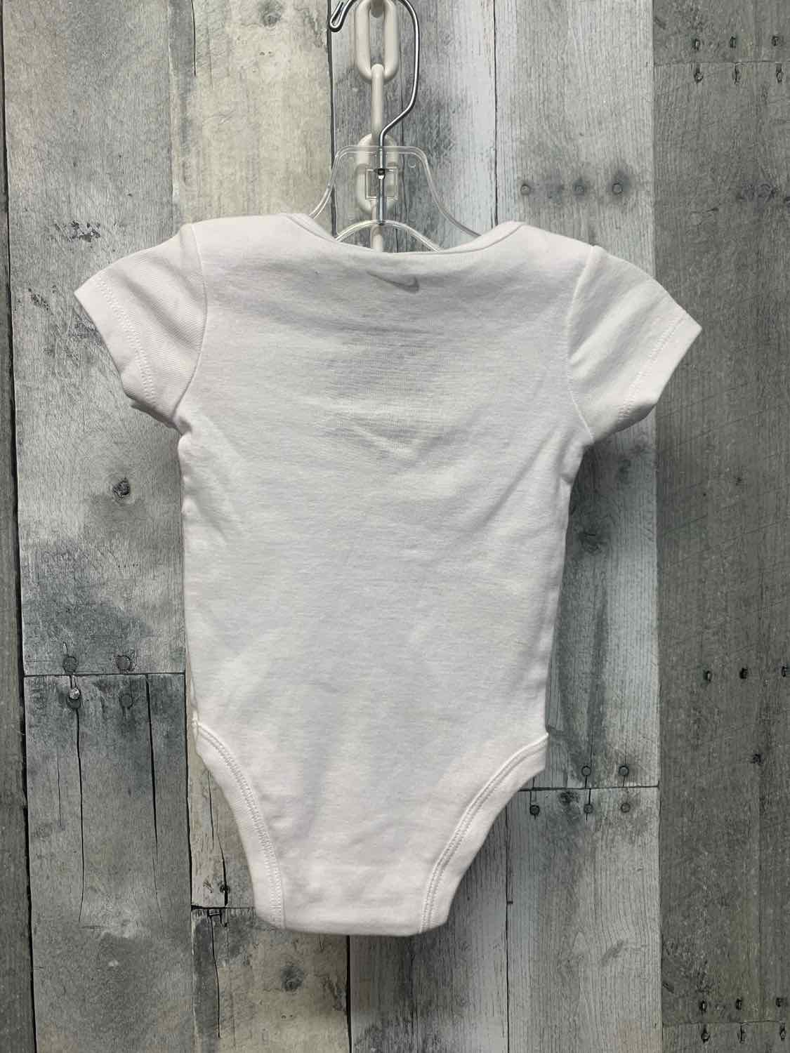 Size 6 Months White Sport Brand Bodysuit