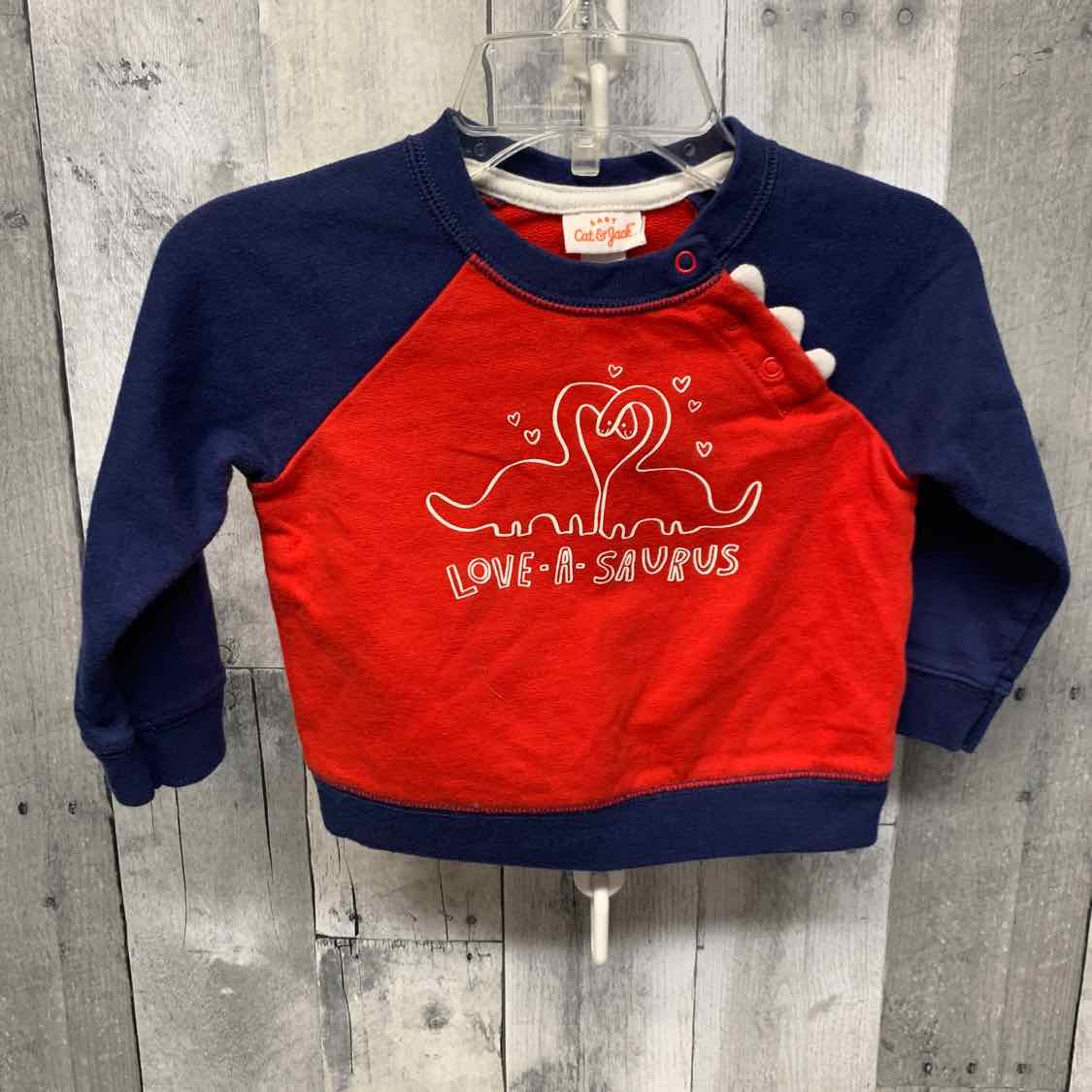 Size 12 Months Red/Navy Cat & Jack Sweat Shirt