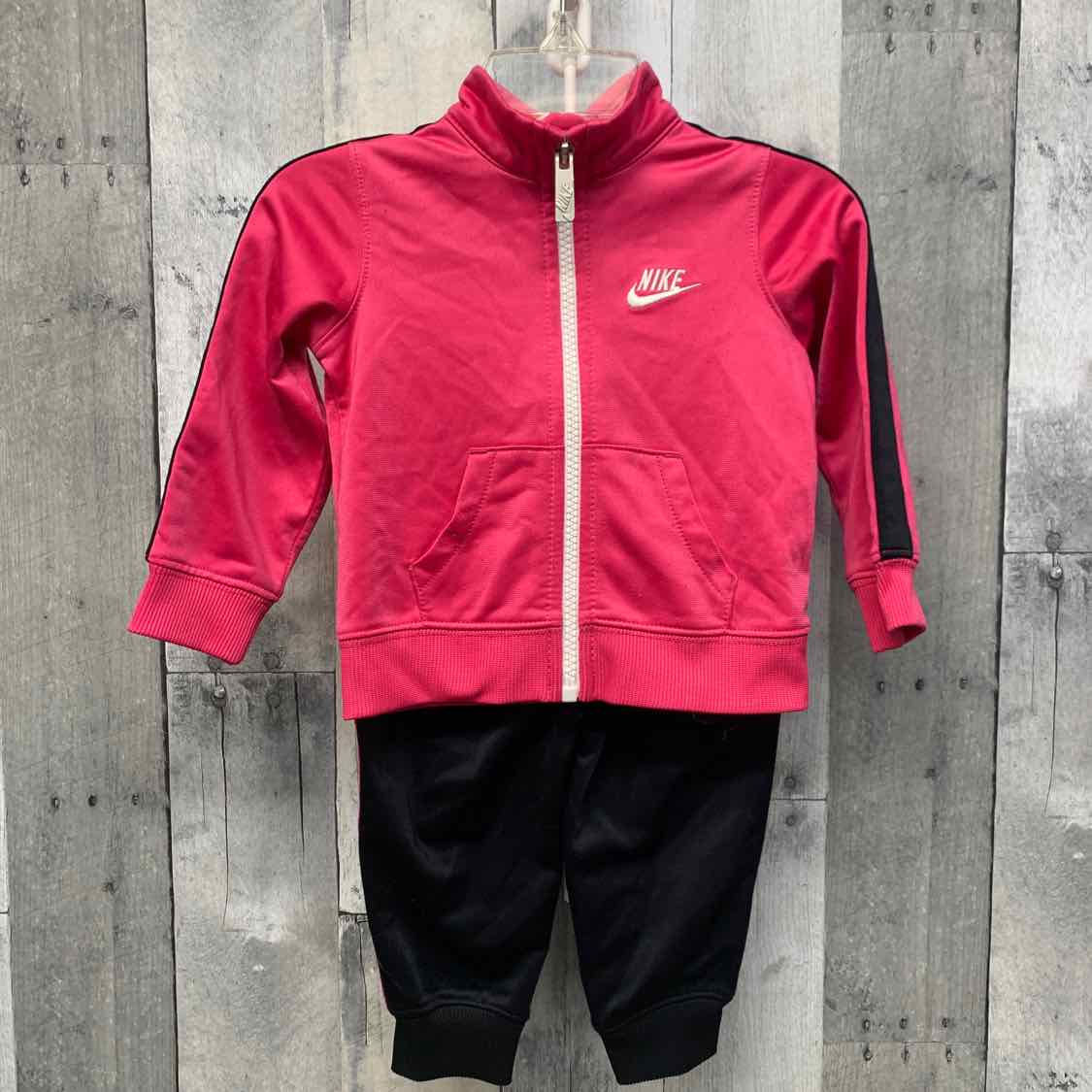 Size 12 Months Black/Pink Sport Brand Jacket/Pants